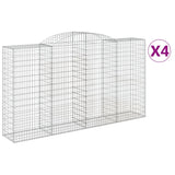 VidaXL Schans baskets 4 st vaulted 300x50x160 180 cm iron