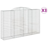 Vidaxl Schans koszyki 3 ST sklepione 300x50x180 200 cm żelazo