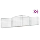 Vidaxl Schans kurver 4 St Vaulted 400x30x80 100 cm jern