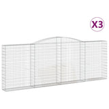 Vidaxl Schans Kosze 3 ST sklepione 400x30x140 160 cm żelazo