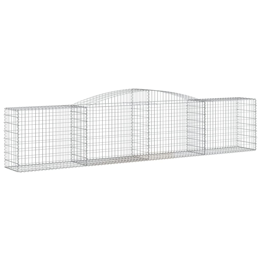 VidaXL Schans baskets 6 st vaulted 400x50x80 100 cm galvanized iron