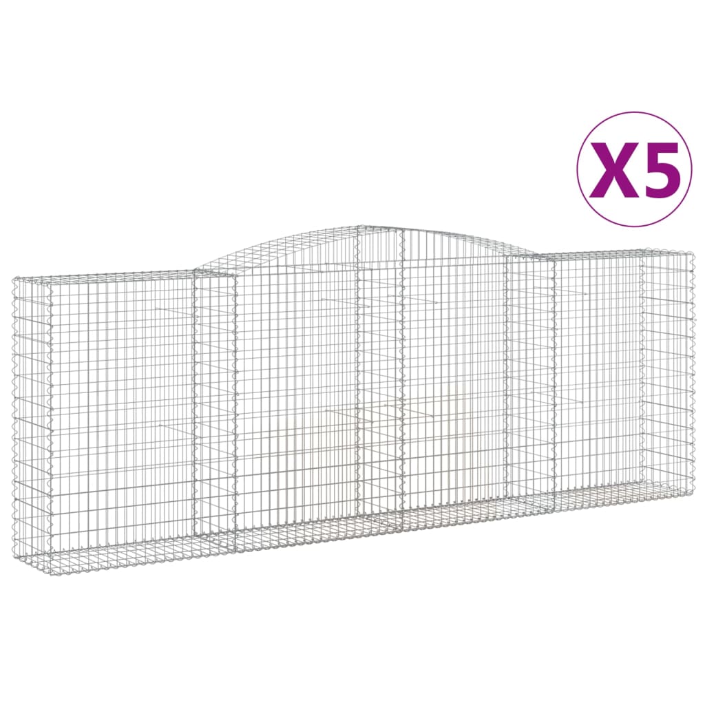 Vidaxl Schans kurver 5 St Vaulted 400x50x140 160 cm jern