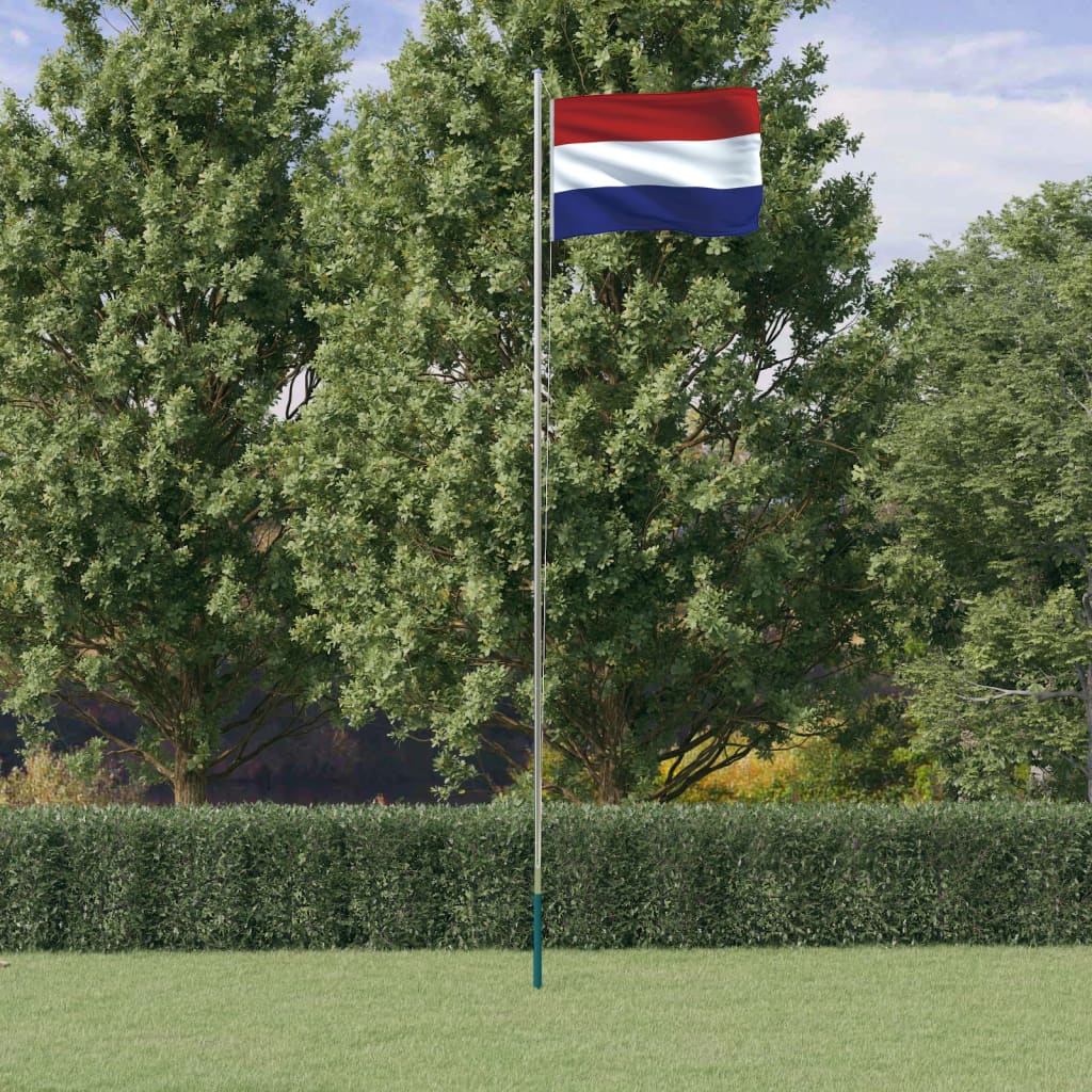 VIDAXL -Flag mit Flaggmalen Niederlanden 6,23 m Aluminium