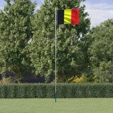 Vidaxl -flagga med flaggstång 6.23 M aluminium