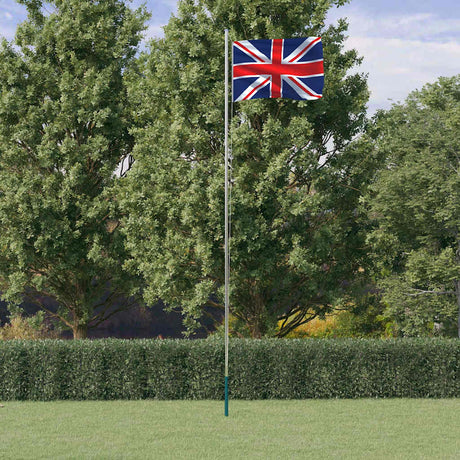 VidaXL Drapeau avec mât Royaume-Uni 6,23 m aluminium