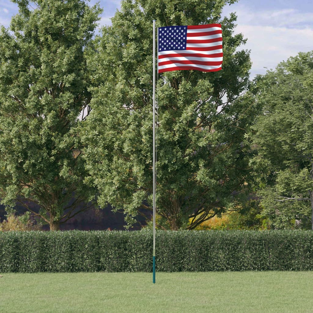 VIDAXL -Flag mit Flagmpole USA 6,23 m Aluminium