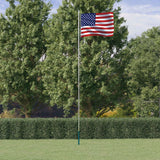 VIDAXL -Flag mit Flagmpole USA 6,23 m Aluminium