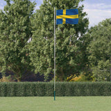 VidaXL Drapeau avec mât Suède 6,23 m aluminium