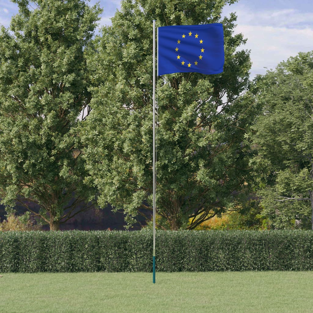 Vidaxl -flagga med flaggstång Europe 6.23 M aluminium