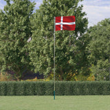 VIDAXL -Flag mit Flaggmast Dänemark 5,55 m Aluminium