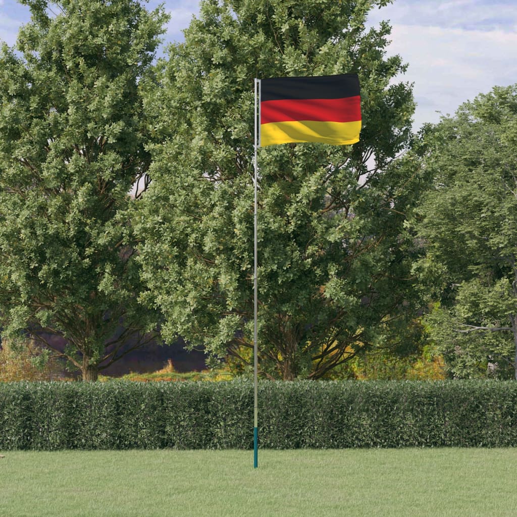 VIDAXL -Flagge mit Flaggmastdeutschland 5,55 m Aluminium