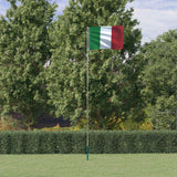 Flag Vidaxl con flagpole Italia 5,55 m Aluminio