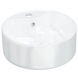 Vidaxx lavabo 40x14,5 cm rond en céramique blanc