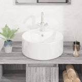 Vidaxx lavabo 40x14,5 cm rond en céramique blanc