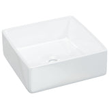Vidaxx lavabo 37x37x13 cm carré en céramique blanc