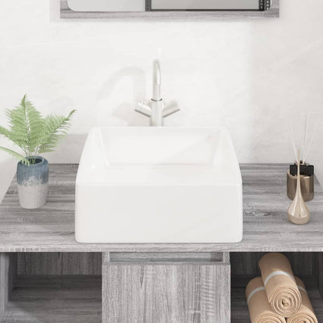 Vidaxx lavabo 37x37x13 cm carré en céramique blanc