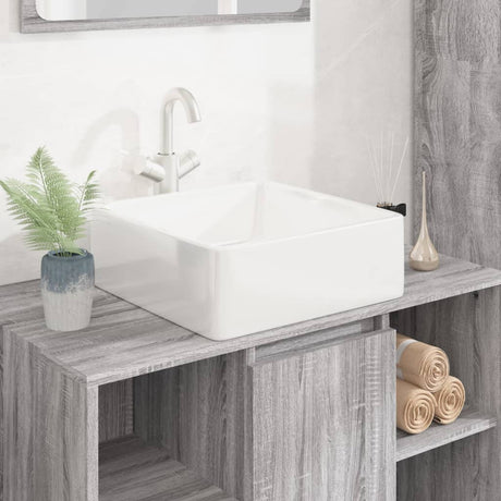 Vidaxx lavabo 37x37x13 cm carré en céramique blanc