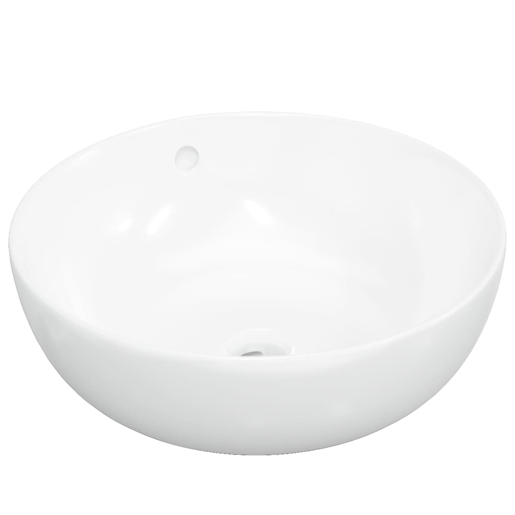 Vidaxl Washbasin 44x17 cm okrągły ceramiczny biały