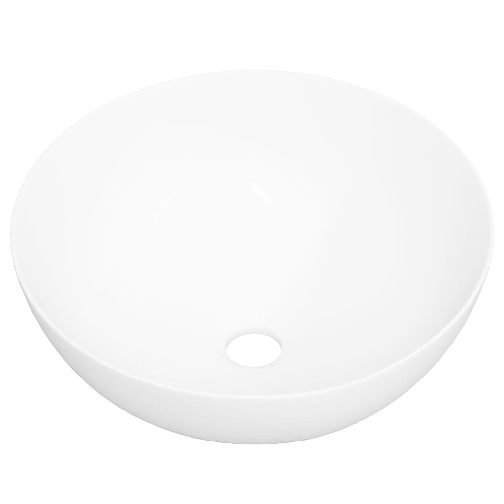 Vidaxx lavabo 36x15 cm rond en céramique blanc