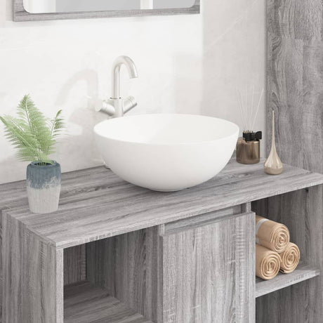 Vidaxx lavabo 36x15 cm rond en céramique blanc