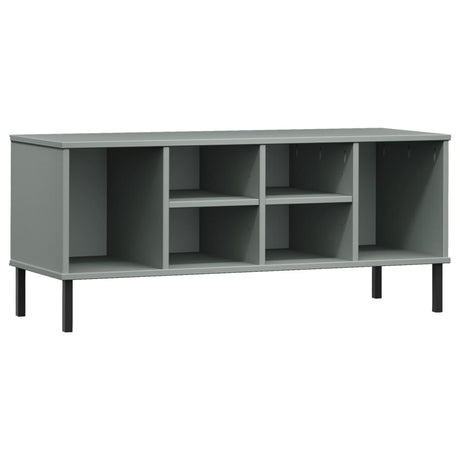 VidaXL étagère à chaussures avec pieds en métal Oslo 106x35x45 cm gris pin