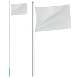 Vidaxx mât de drapeau divisible 6,23 m aluminium argenté