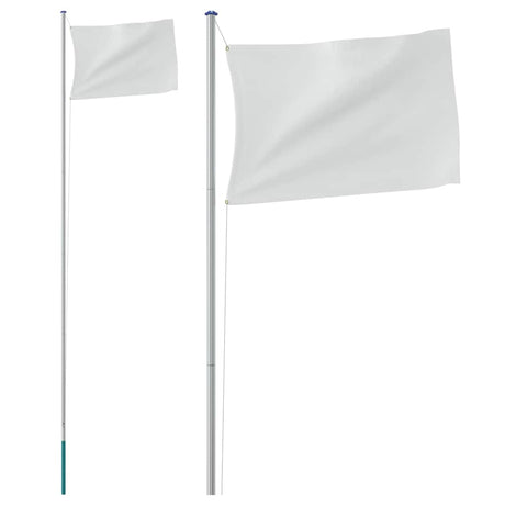 Vidaxx mât de drapeau divisible 6,23 m aluminium argenté