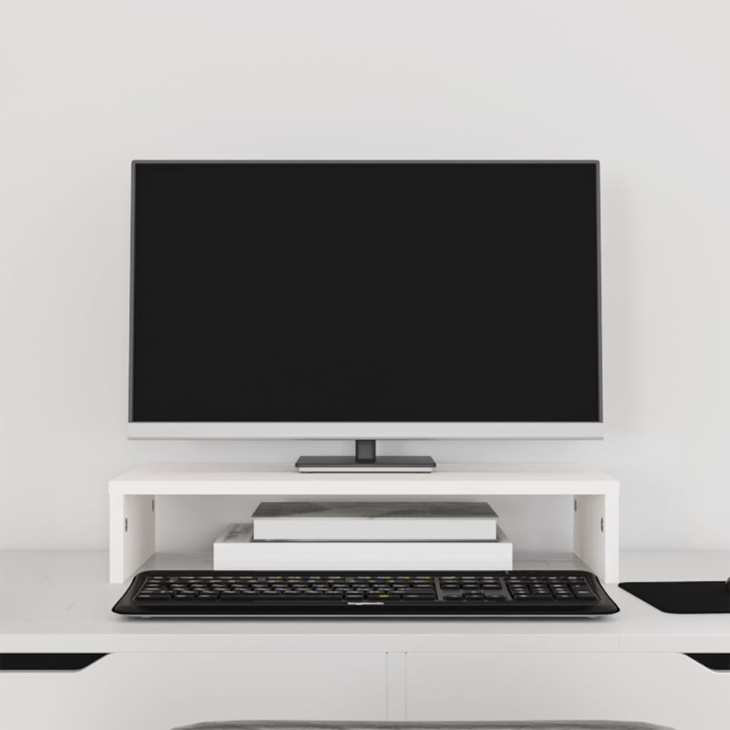 Vidaxx support pour moniteur 50x27x10 cm bois de pin massif blanc
