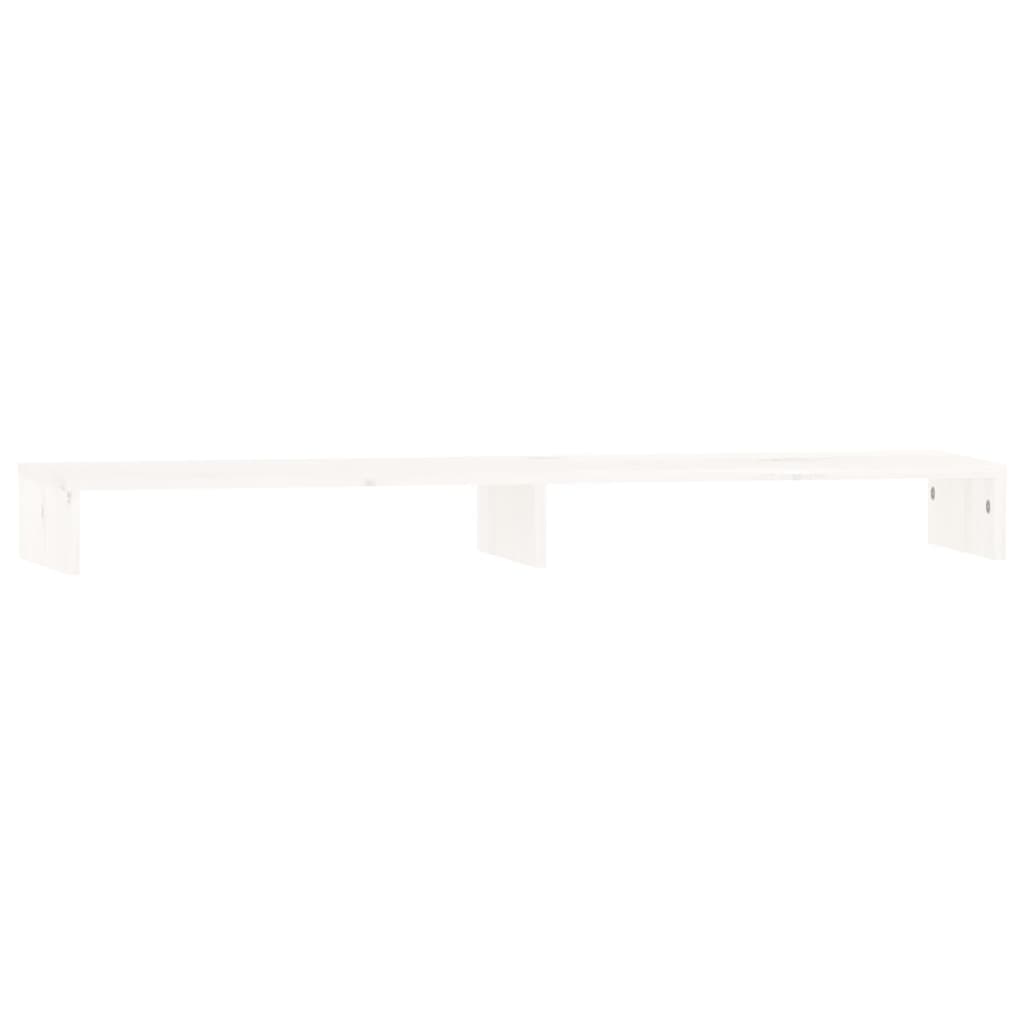 Vidaxl Monitor standard 100x27x10 cm Pine solide blanc