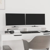 VidaXL support pour moniteur 100x27x10 cm bois de pin massif blanc