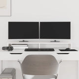 VidaXL support pour moniteur 100x27x10 cm bois de pin massif blanc