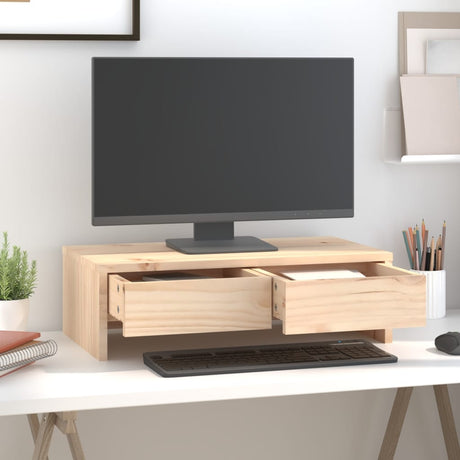 Vidaxxl support pour écran 50x27x15 cm bois de pin massif