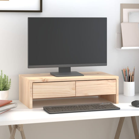 Vidaxxl support pour écran 50x27x15 cm bois de pin massif