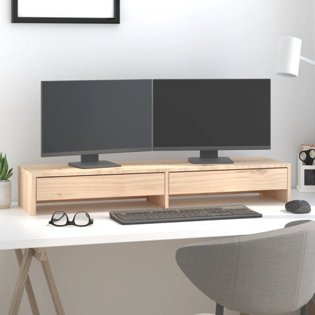 Vidaxxl support pour écran 100x27x15 cm bois de pin massif