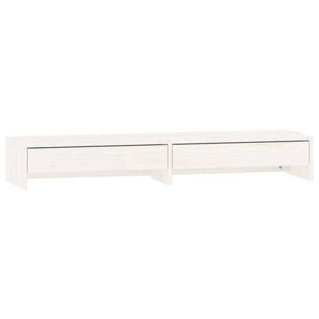 Vidaxx support pour moniteur 100x27x15 cm bois de pin massif blanc