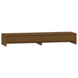Vidaxxl support pour écran 100x27x15 cm bois de pin massif marron miel