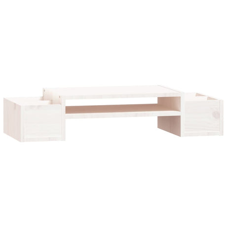 Vidaxx support pour moniteur 70x27,5x15 cm bois de pin massif blanc