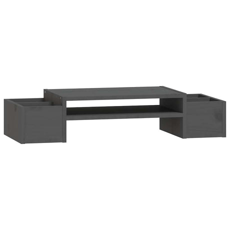Vidaxx support pour moniteur 70x27,5x15 cm bois de pin massif gris
