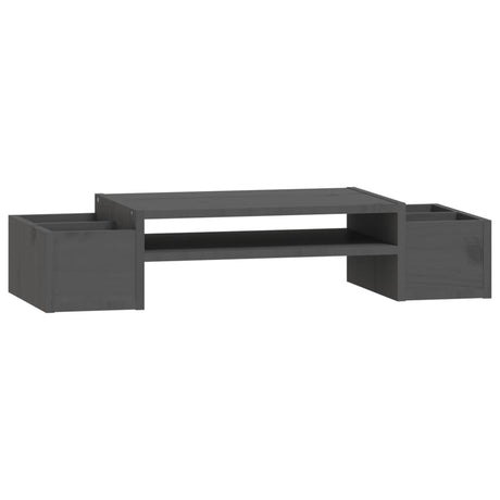 Vidaxx support pour moniteur 70x27,5x15 cm bois de pin massif gris