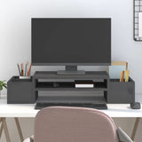 Vidaxx support pour moniteur 70x27,5x15 cm bois de pin massif gris