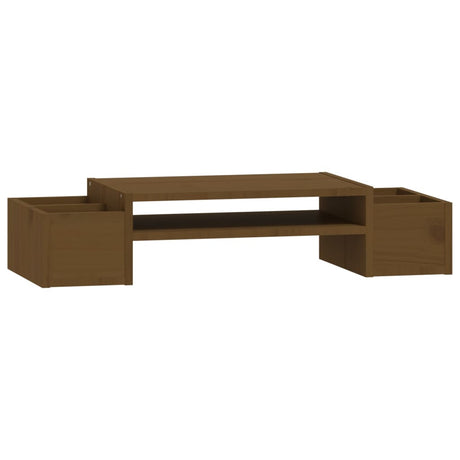 Vidaxx support pour moniteur 70x27,5x15 cm bois de pin massif marron miel