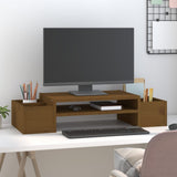 Vidaxx support pour moniteur 70x27,5x15 cm bois de pin massif marron miel