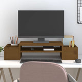 Vidaxx support pour moniteur 70x27,5x15 cm bois de pin massif marron miel