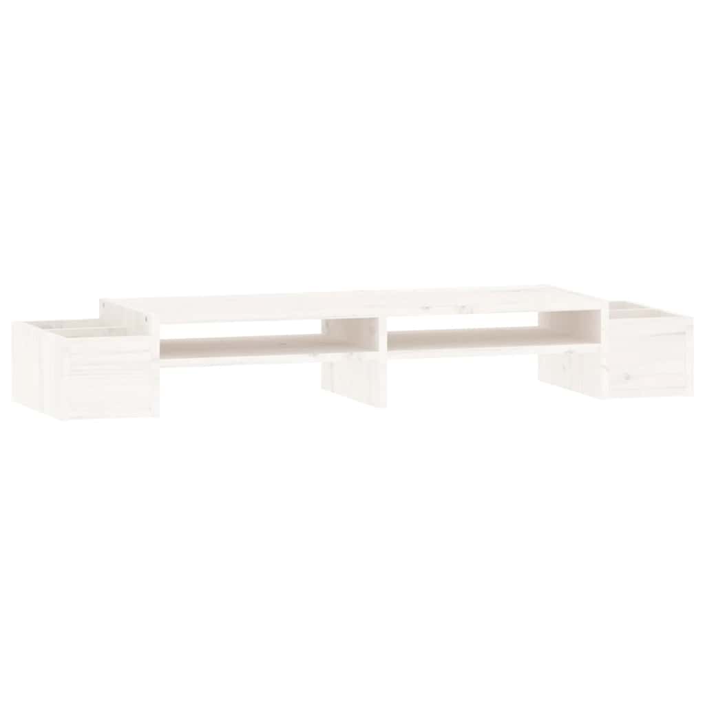 Vidaxx support pour moniteur 100x27,5x15 cm bois de pin massif blanc