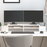 Vidaxx support pour moniteur 100x27,5x15 cm bois de pin massif blanc