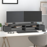 Vidaxx support pour moniteur 100x27,5x15 cm bois de pin massif gris
