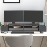 Vidaxx support pour moniteur 100x27,5x15 cm bois de pin massif gris