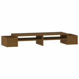 Vidaxxl support pour écran 100x27,5x15 cm pin massif marron miel
