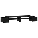 VidaXL support pour moniteur 100x27,5x15 cm bois de pin massif noir