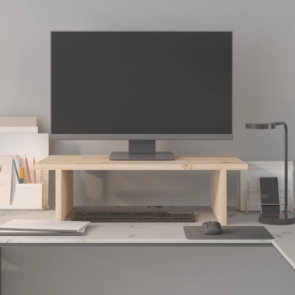 Vidaxxl support pour écran 50x27x15 cm bois de pin massif